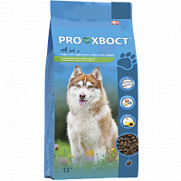 Сухой корм для взрослых собак ProХвост при чувствительном пищеварении и склонных к пищевой аллергии, с лососем и рисом