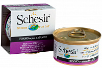 Schesir консервы для кошек тунец и говядина