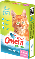 Витамины для котят Омега Nео+ с пребиотиком и таурином Веселый малыш, 60таб