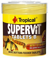 Тропикал корм для декоративных рыб Supervit Tablets B (200таб) 50мл