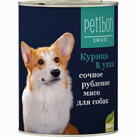 Четвероногий Гурман Petibon Smart консервы для собак Рубленое мясо с курицей и уткой