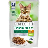 Влажный корм для кошек Perfect Fit Immunity для иммунитета, индейка в желе и спирулина