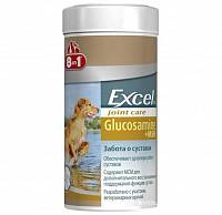 Кормовая добавка для собак 8 in 1 Excel Glucosamine С Мсм для подвижности суставов с глюкозамином, МСМ и стабилизированной формой витамина С
