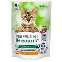Сухой корм для кошек Perfect Fit Immunity для иммунитета, индейка, спирулина и клюква