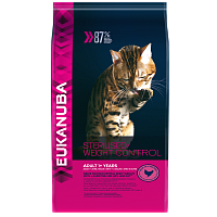 Eukanuba Cat сухой корм для взрослых кошек с избыточным весом и стерилизованных