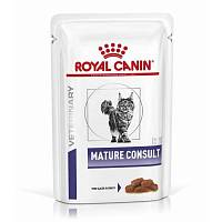 Влажный корм для котов и кошек старше 7 лет Royal Canin MATURE CONSULT ветеринарная диета в соусе, пауч