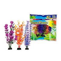 PENN-PLAX Растение для аквариума c грузом цветное AQUA-PLANTS, 6шт.