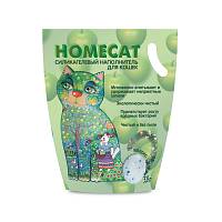 Homecat наполнитель для кошачьего туалета Яблоко, силикагелевый с ароматом яблока