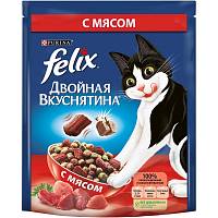 Сухой корм для взрослых кошек Felix Двойная Вкуснятина, с мясом