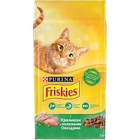 Сухой корм для взрослых кошек Friskies с кроликом и полезными овощами