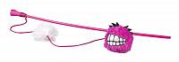 Rogz Catnip Fluffy Magic Stick Pink игрушка-дразнилка для кошек в виде удочки с плюшевым мячом, розовая