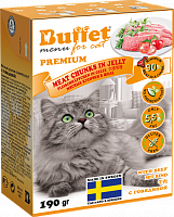 BUFFET Tetra Pak консервы для кошек кусочки в желе с говядиной