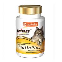 Витамины для кошек Unitabs BiotinPlus с Q10 с Биотином и таурином, 120 таб