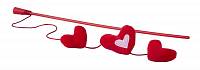 Rogz Catnip Hearts Magic Stick Red игрушка-дразнилка для кошек в виде удочки с кошачьей мятой, красная