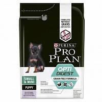 Корм Pro Plan Grain Free OptiDigest Puppy Small & Mini для щенков мелких и карликовых пород с чувствительным пищеварением, с индейкой