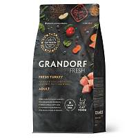 Сухой корм для кошек GRANDORF Fresh Cat ADULT Turkey&Sweet Potato Беззерновой с живыми пробиотиками, Свежее мясо индейки с бататом