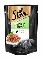 Консервы для кошек Sheba Pleasure Ломтики в соусе Курица и кролик (пауч)