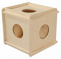 Игрушка для грызунов Дарэлл кубик большой деревянный 12*12*12 см