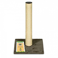 HOMECAT Когтеточка-столбик для кошек 295х295х500 (ковролин, джут) цвет коричневый
