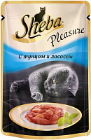 Sheba Плежер тунец и лосось (пауч)