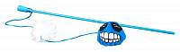 Rogz Catnip Fluffy Magic Stick Blue игрушка-дразнилка для кошек в виде удочки с плюшевым мячом, голубая