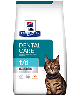 Hill's Prescription Diet t/d Dental Care корм для кошек при заболеваниях полости рта с Курицей