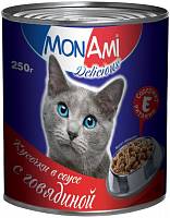 Консервы для кошек MonAmi Говядина в соусе