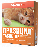Apicenna таблетки для кошек Празицид 1 табл./3 кг (антигельметик)