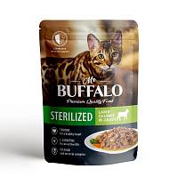 Влажный корм для кошек Mr.Buffalo STERILIZED ягненок в соусе, пауч