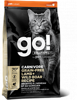 GO! NATURAL HOLISTIC беззерновой корм для котят и кошек  с Ягненком и мясом Дикого Кабана