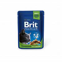 Brit Premium консервы для стерилизованных кошек с курицей