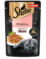 Влажный корм для кошек Sheba Ломтики в желе с форелью, пауч