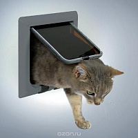 TRIXIE Дверца для кошки 15,8 х 14,7 см, с 4 функциями, серый
