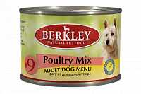 Berkley №9 консервы для собак рагу из домашней птицы