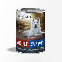 Влажный корм для собак Mr.Buffalo ADULT говядина с рисом, банка