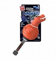 GiGwi Игрушка Динобол Т-рекс с отключаемой пищалкой, оранжевый