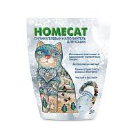 Homecat наполнитель для кошачьего туалета Морозная свежесть Силикагелевый с ароматом морозной свежести