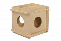 Игрушка для грызунов Дарэлл кубик малый деревянный 10*10*10 см.