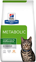 Hill's Prescription Diet Metabolic корм для кошек диетический способствует снижению и контролю веса с курицей