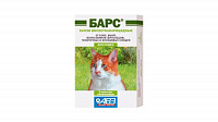 Агроветзащита АВЗ Барс капли для кошек инсектоакарицидные 3ампулы *100