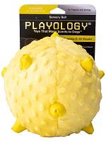Игрушка для щенков Playology сенсорный плюшевый мяч PUPPY SENSORY BALL 11 см с ароматом курицы, желтый
