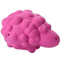 Игрушка для собак Mr.Kranch Овечка с пищалкой 8,5*12 см розовая с ароматом бекона