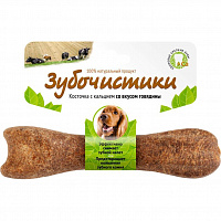 Лакомство для собак 10-25 кг Зубочистики Косточка с кальцием со вкусом Говядины