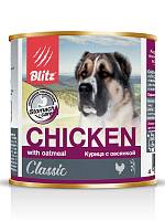 Blitz консервы для собак всех пород и возрастов с курицей и овсянкой