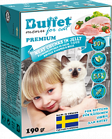 BUFFET Tetra Pak консервы для котят кусочки в желе с индейкой