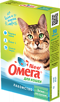 Витамины для кошек Омега Nео+ с кошачьей мятой Мятное настроение, 90 таб