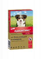 Bayer Адвантикс 250С капли для взрослых собак средних пород весом 10-25 кг от эктопаразитов, блох, клещей и комаров, 1 пипетка