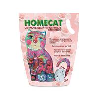 Homecat наполнитель для кошачьего туалета Роза Силикагелевый с ароматом розы