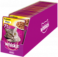 Whiskas влажный корм для кошек старше 7 лет рагу с курицей (пауч)