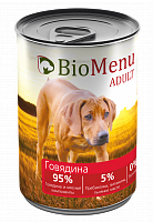 BioMenu Adult консервы для собак Говядина 95% мясо